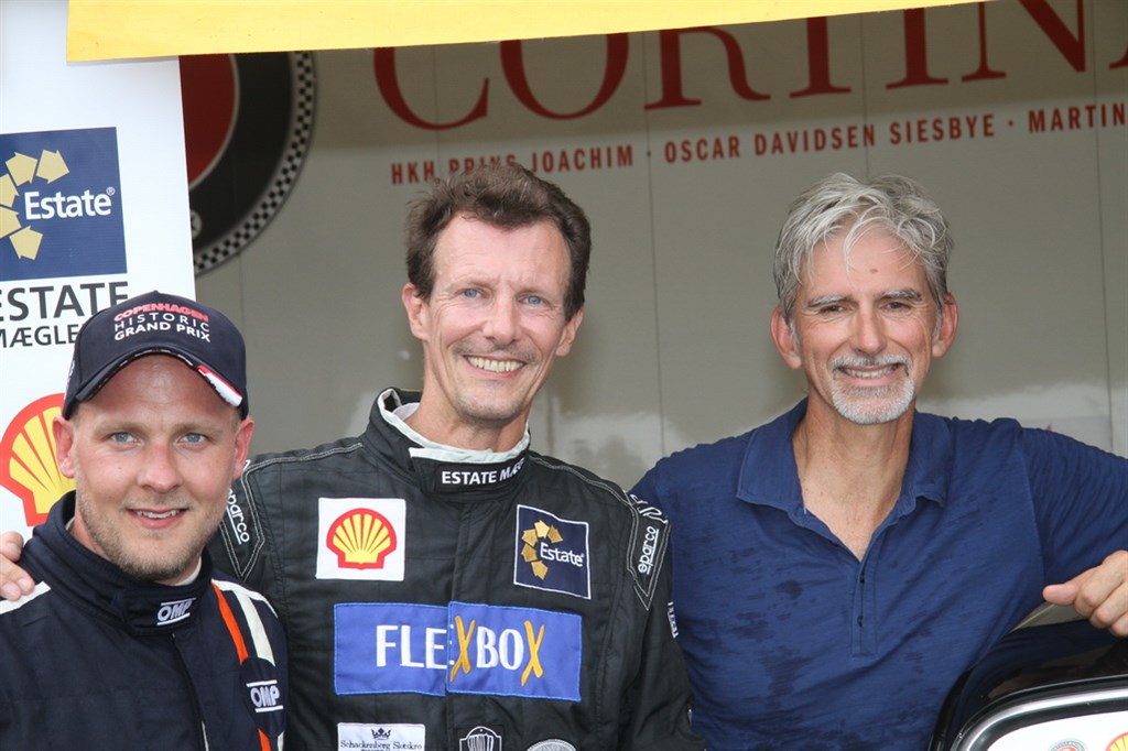 Fint selskab med Michael Holden, HKH Prins Joachim og F1 verdensmesteren fra 1996 Damon Hill.
(Foto: Motorsporten.dk)